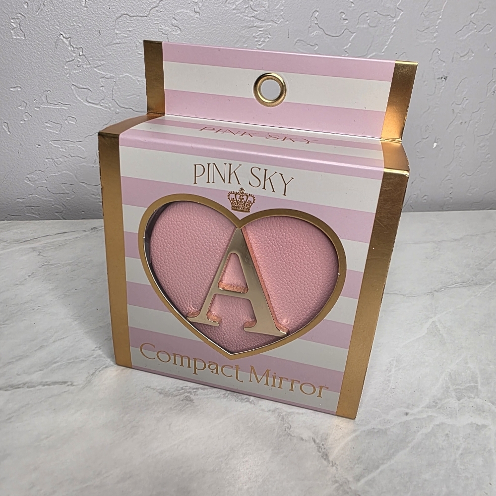 NEW Letter "A" Pink Sky Compact Mirror